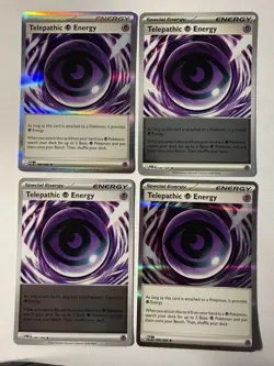 4x Pokemon - TELEPATHIC ENERGY - Standard Holo Foil - PERFECT ORDER - 088/088 x4 - Image 1