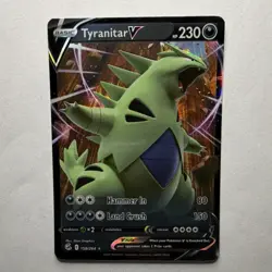 Pokemon Tyranitar V Swsh08 Fusion Strike 158/264 Ultra Rare Holo HP 230 English - Image 1