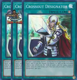 Yugioh! 3x Crossout Designator RA02-EN063 Super Rare 1st Ed NM - Image 1