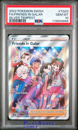 Pokemon Card PSA 10 Friends in Galar Full Art TG23/TG30 Silver Tempest FA 2022 - Image 1