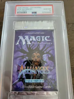 MTG Magic the Gathering Alliances Factory Sealed Booster Pack PSA Graded 10 - Image 3