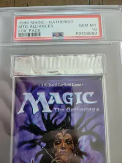 MTG Magic the Gathering Alliances Factory Sealed Booster Pack PSA Graded 10 - Image 4