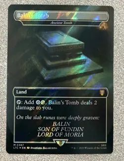 MTG Balin's Tomb (Ancient Tomb) Surge Foil Lord of the Rings Magic LOTR LP - Image 1