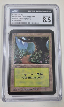 MTG Forest Alpha 1993 LEA Limited Edition CGC 8.5 NM/M+ Forest (Path) - Image 1