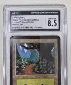 MTG Forest Alpha 1993 LEA Limited Edition CGC 8.5 NM/M+ Forest (Path) - Image 2