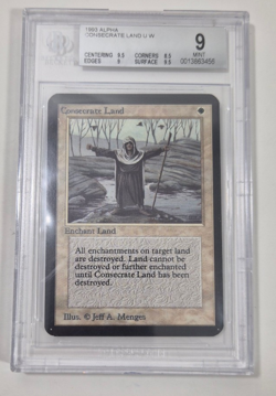 Alpha Consecrate Land BGS 9 Graded Magic MTG Vintage Limited Edition NM - Image 1
