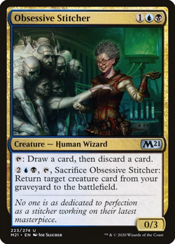 Obsessive Stitcher (223) Core Set 2021 M21 MTG Magic - Image 1