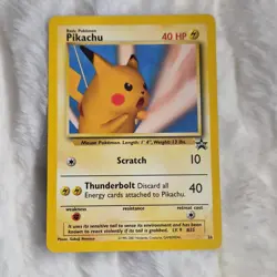 Pokemon Pikachu No. 26 Wotc Black Star Promo 40 HP Thunderbolt Never Played With - Image 1