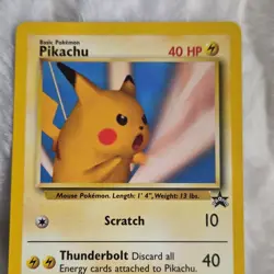 Pokemon Pikachu No. 26 Wotc Black Star Promo 40 HP Thunderbolt Never Played With - Image 2