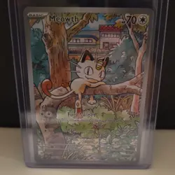 Pokemon Meowth 106/094 Phantasmal Flames Full Art Holo Illustration Rare HP70 - Image 1