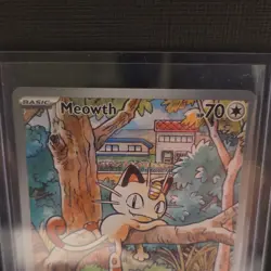 Pokemon Meowth 106/094 Phantasmal Flames Full Art Holo Illustration Rare HP70 - Image 2