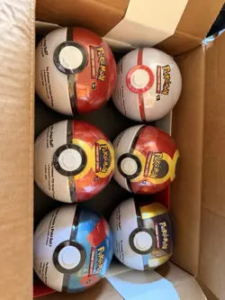 Pokemon TCG Poke Ball Tin Set of 6 Multicolor Card Storage Collectible - Image 1