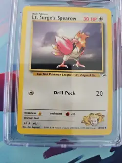 2000 Pokemon Lt. Surge's Spearow 52/132 CGC 10 Gem Mint - Image 3