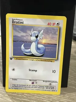 Dratini 26/102 1st Edition Base Set NM DUTCH Pokemon Free Ship - Image 1