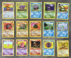 15 Fossil Pokemon 1st Edition Dragonite & Omanyte. Slowbro, Weezing, Raichu - Image 1