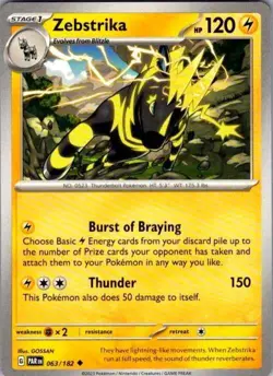 Pokemon TCG Paradox Rift Regular Zebstrika - Image 1