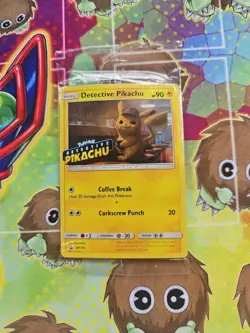 Pokemon TCG Detective Pikachu SM190 Stamped Holo Movie DVD Promo NM - Image 1