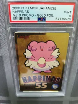 MINT 2000 Pokemon Japanese Meiji *BLISSEY* GOLD Foil Promo - Vintage PSA 9 - Image 5