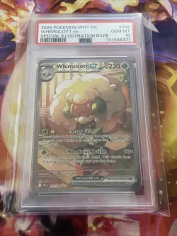 2025 Pokemon Whimsicott ex White Flare SIR Holo 165/086 PSA 10 - Image 1