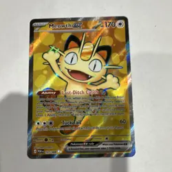 Pokemon TCG Meowth EX Full Art Ultra Rare Holo POR 107/088 2016 170 HP English - Image 1