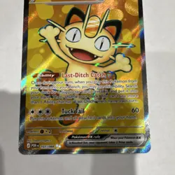 Pokemon TCG Meowth EX Full Art Ultra Rare Holo POR 107/088 2016 170 HP English - Image 3