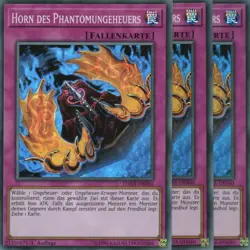yugioh 3x Horn des Phantomungeheuers DASA-DE060 SUPER RARE 1AUFLAGE DEUTSCH - Image 1