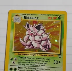 Pokemon Nidoking 011/130 Base Set 2 Holo Rare Card 90HP Ken Sugimori - Image 1