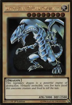 Yugioh Blue-Eyes White Dragon PGL2-EN080 Gold Rare 1st Edition NM - Image 1