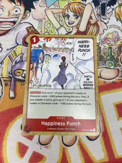 One Piece TCG Pre-Release Happiness Punch OP04-017 Nami Red Straw Hat Crew - Image 1