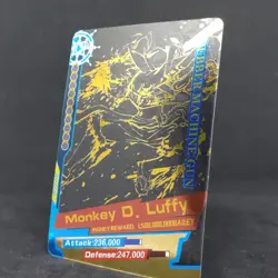 Monkey D Luffy One Piece Rubber Machine Gun Black Holo Foil Card CP Rare - Image 2