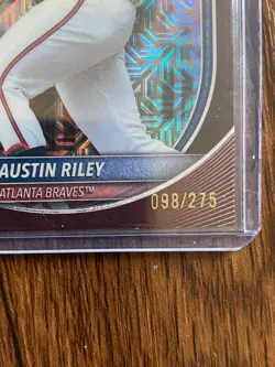 2025 Bowman Mega Box Chrome Burgundy Mojo Refractor /275 Austin Riley - Image 2