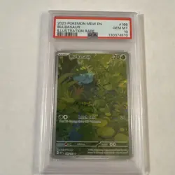 2023 POKEMON MEW EN-151 ILLUSTRATION RARE #166 BULBASAUR PSA 10 - Image 1