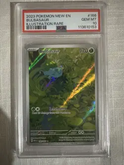 2023 POKEMON MEW EN-151 ILLUSTRATION RARE #166 BULBASAUR PSA 10 - Image 1