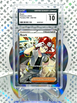 CGC 10 Roark 242/182 Paradox Rift Secret Illustration Rare Pokemon Trainer Card - Image 1