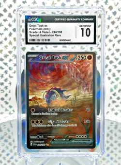 CGC 10 Great Tusk EX 246/198 S&V Base Set Secret Illustration Rare Pokemon Card - Image 1