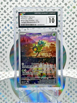 CGC 10 Teal Mask Ogerpon 123 Black Star Promo Full Art Pokemon Card - Image 1