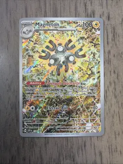 Pokemon Magneton 159 SVP Scarlet & Violet Promo Full Art Holo NM+ - Image 1