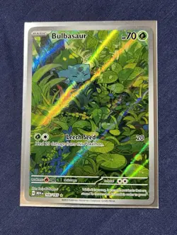 2023 Pokemon Bulbasaur 166/165 Sv: Scarlet & Violet 151 Holo Illustration Rare - Image 1