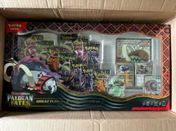Pokemon TCG PALDEAN FATES Great Tusk Iron Treads Ex Premium Collection SEALED - Image 1