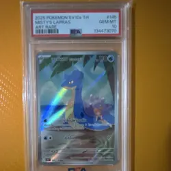 Pokemon Misty's Lapras Art Rare Holo SV10s Thai PSA 10 #145 (POP 3) - Image 1