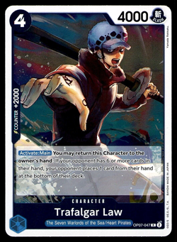 TRAFALGER D. WATER LAW OP07-047 R 500 YEARS IN THE FUTURE 2024 ONE PIECE CARD - Image 1