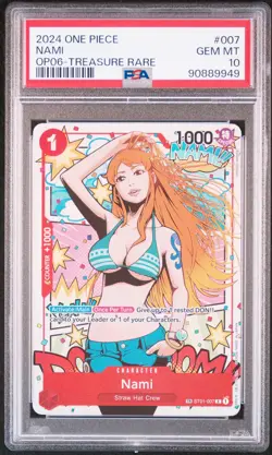Nami One Piece 2024 OP06 Wings/Captain Treasure Rare English TR ST01-007 PSA 10 - Image 1