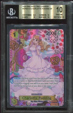 BGS 10 Charlotte Pudding OP03-112 OP08 Two Legends SP Holo English ONE PIECE - Image 1