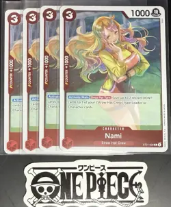 4x One Piece ST21-009 C Nami - English - Foil - Playset - TCG - NM/M - Image 1