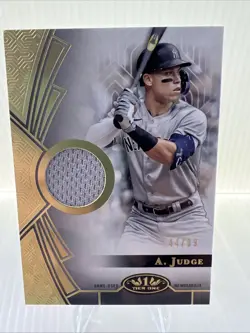 2023 Topps Tier One Aaron Judge MLB Jersey Relic SP /99 New York Yankees - Image 1