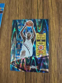 2025 Topps Chrome McDonald's AJ Dybantsa One Trip Ticket Blue RayWave Refractor - Image 1