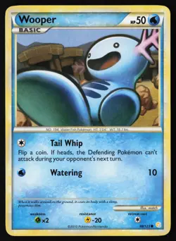 Wooper #88 HeartGold & SoulSilver Pokemon Card - Image 1