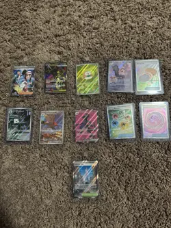 Pokemon Holo Full Art Card Lot - Rosa, Mega Zygarde EX, Rowlet - POR - 11 Cards - Image 1