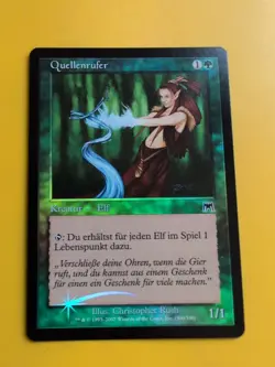 Quellenrufer. Foreign Wellwisher. Onslaught. MTG Card. Old vintage FOIL.. - Image 2