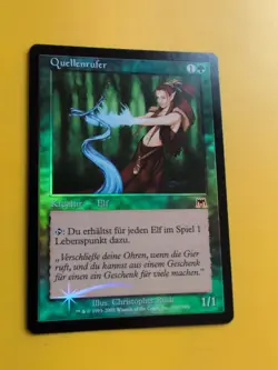 Quellenrufer. Foreign Wellwisher. Onslaught. MTG Card. Old vintage FOIL.. - Image 3